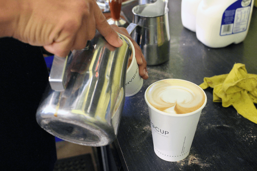 pouring hot chocolate