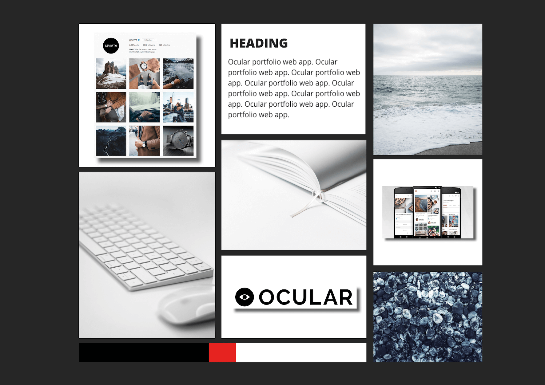 Moodboard for Ocular Portfolio